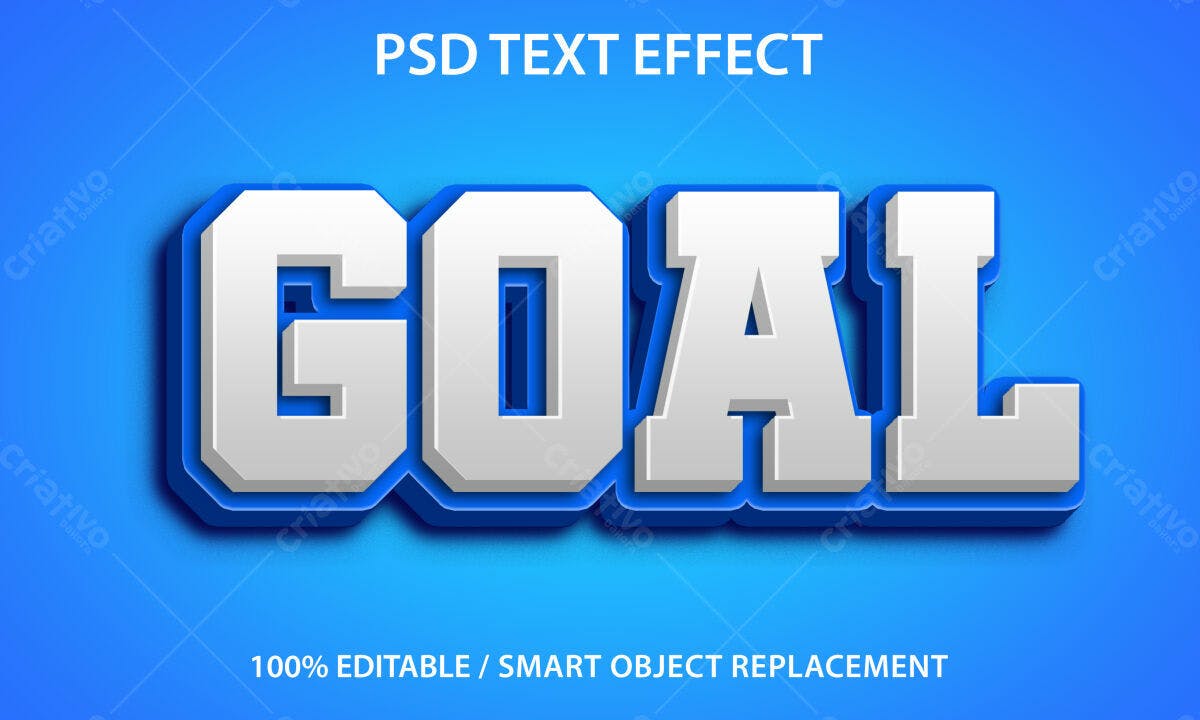 Efeito de Texto GOAL PSD Editável
