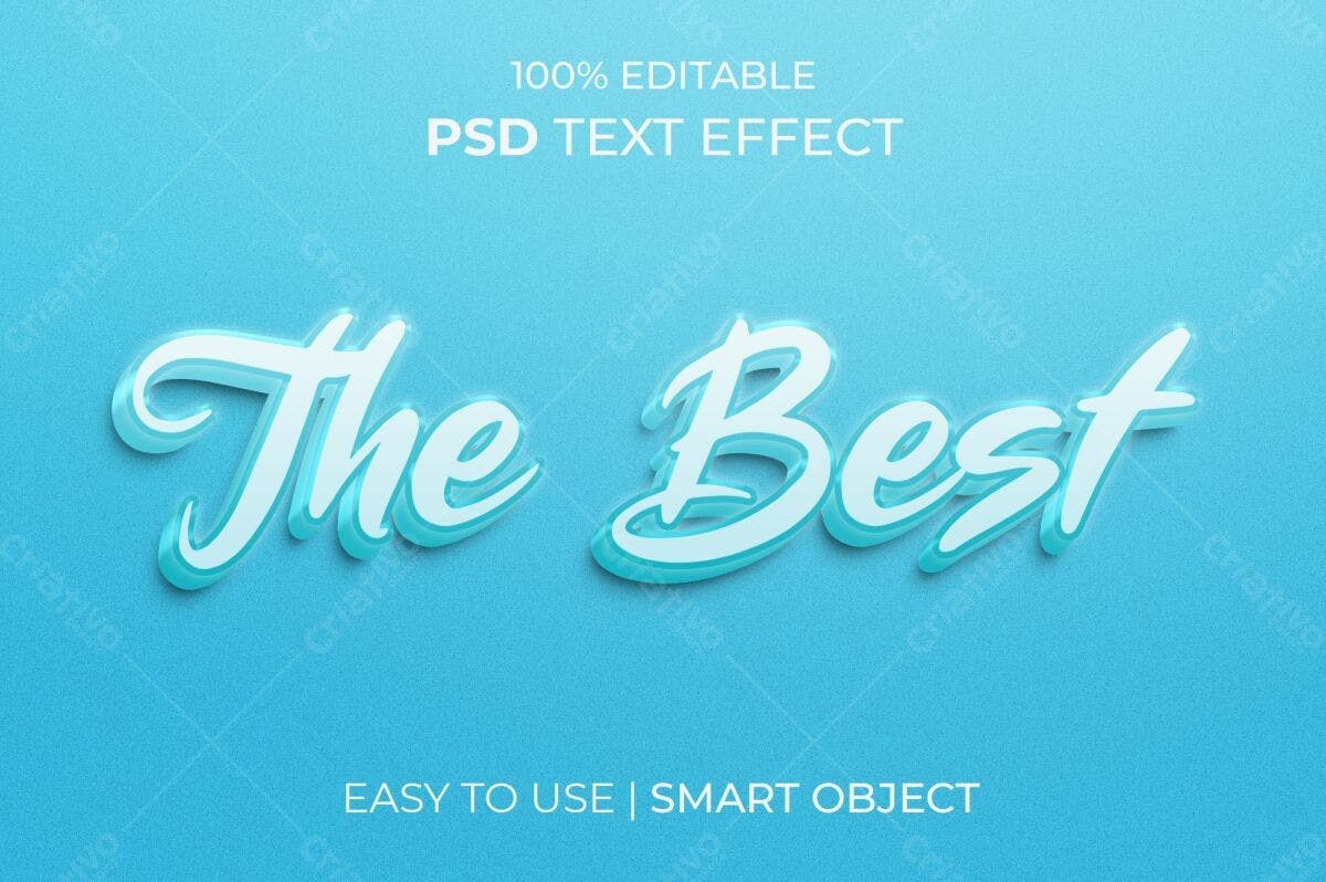Efeito de Texto PSD Editável para Design Moderno