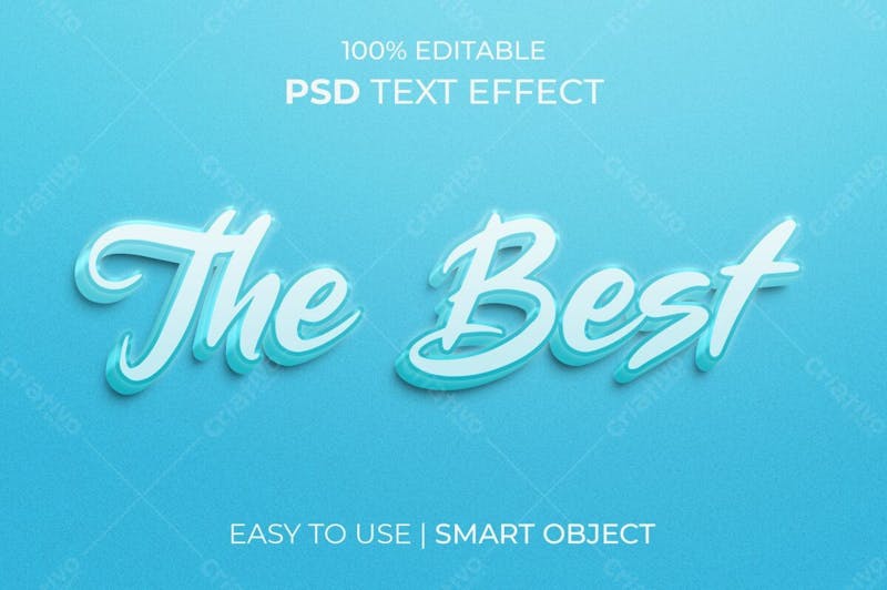 O melhor estilo de efeito de texto psd editável em 3d