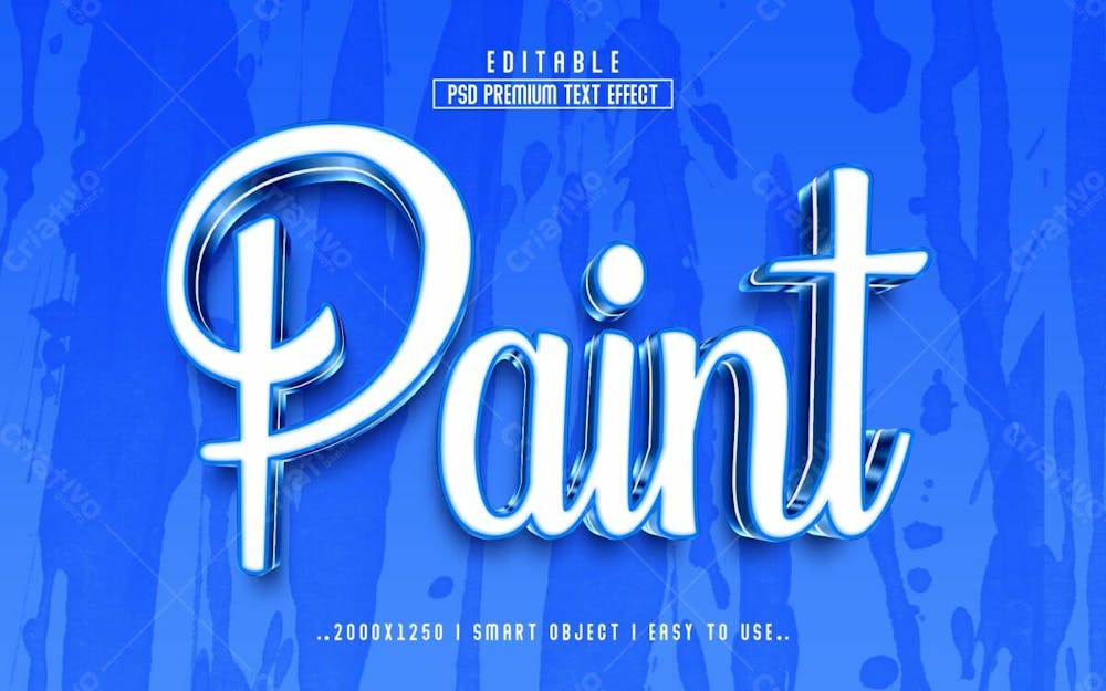 Pintar 3D Editável Psd Efeito De Texto Estilo 10