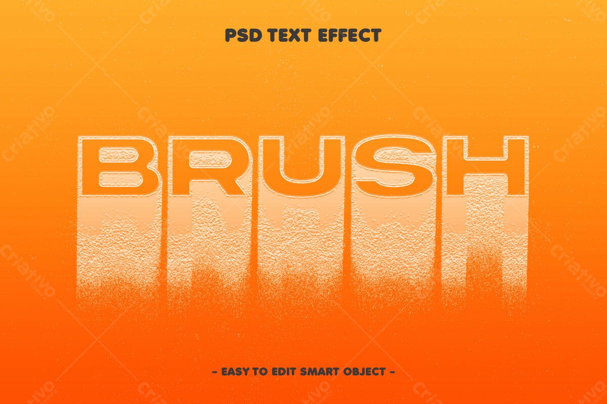 Efeito de Texto Brush PSD Editável