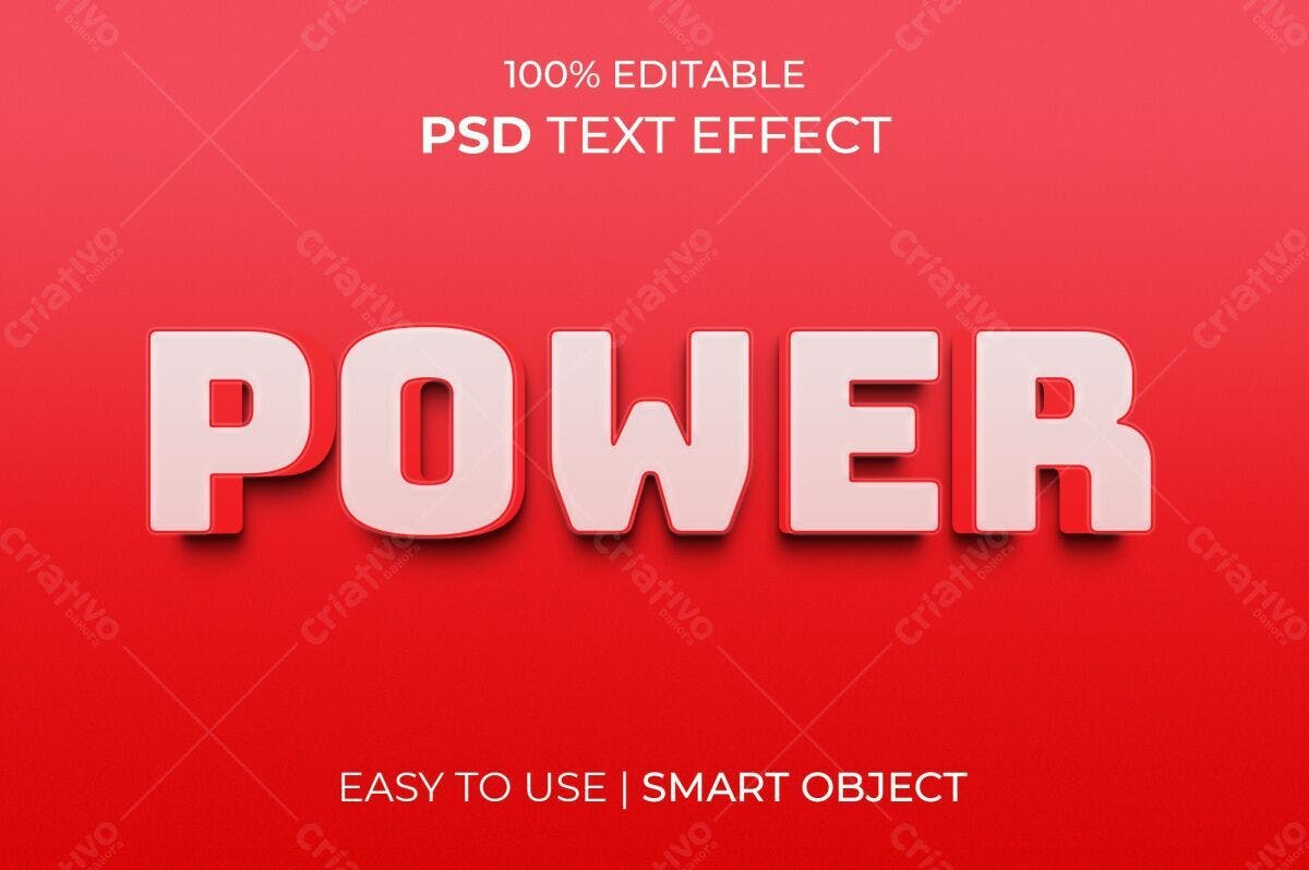 Efeito de Texto Power PSD Editável