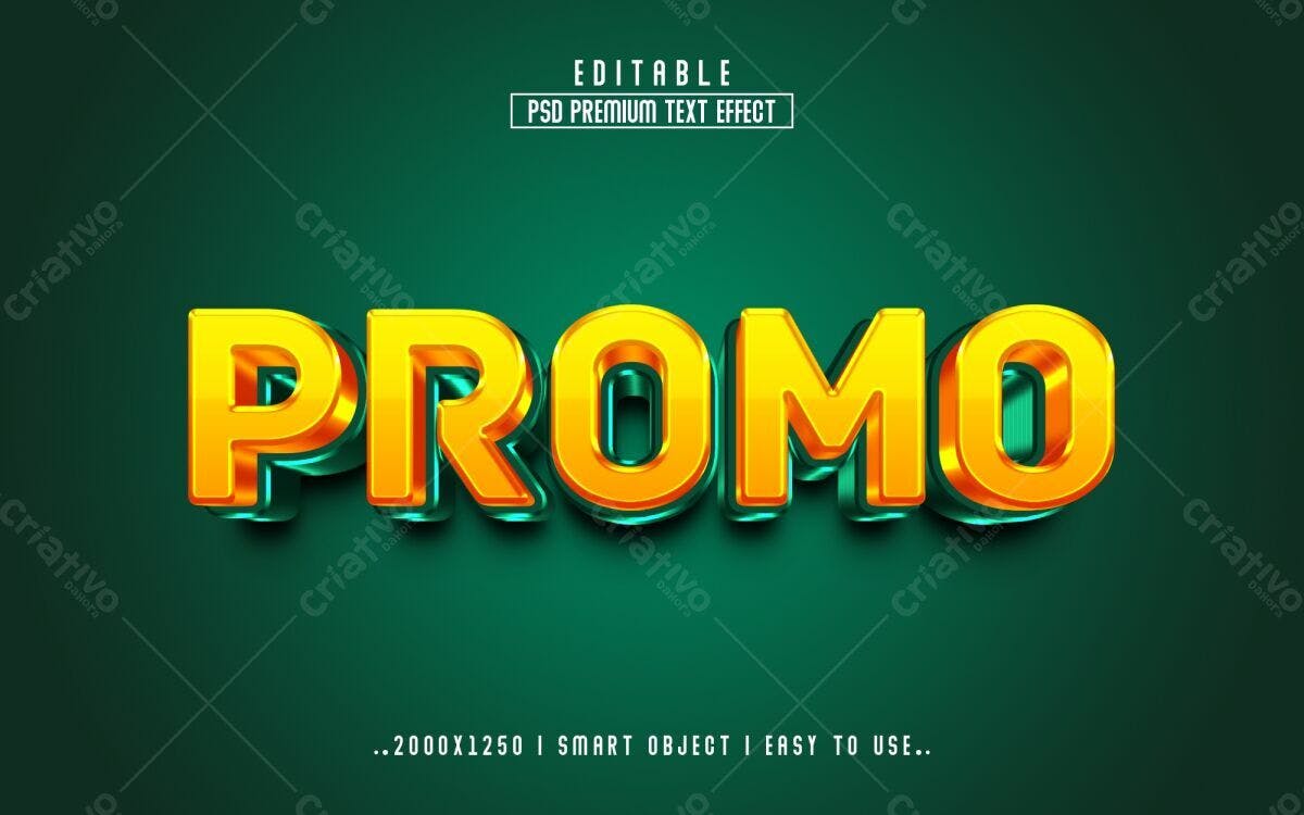 Efeito de Texto PROMO PSD Editável