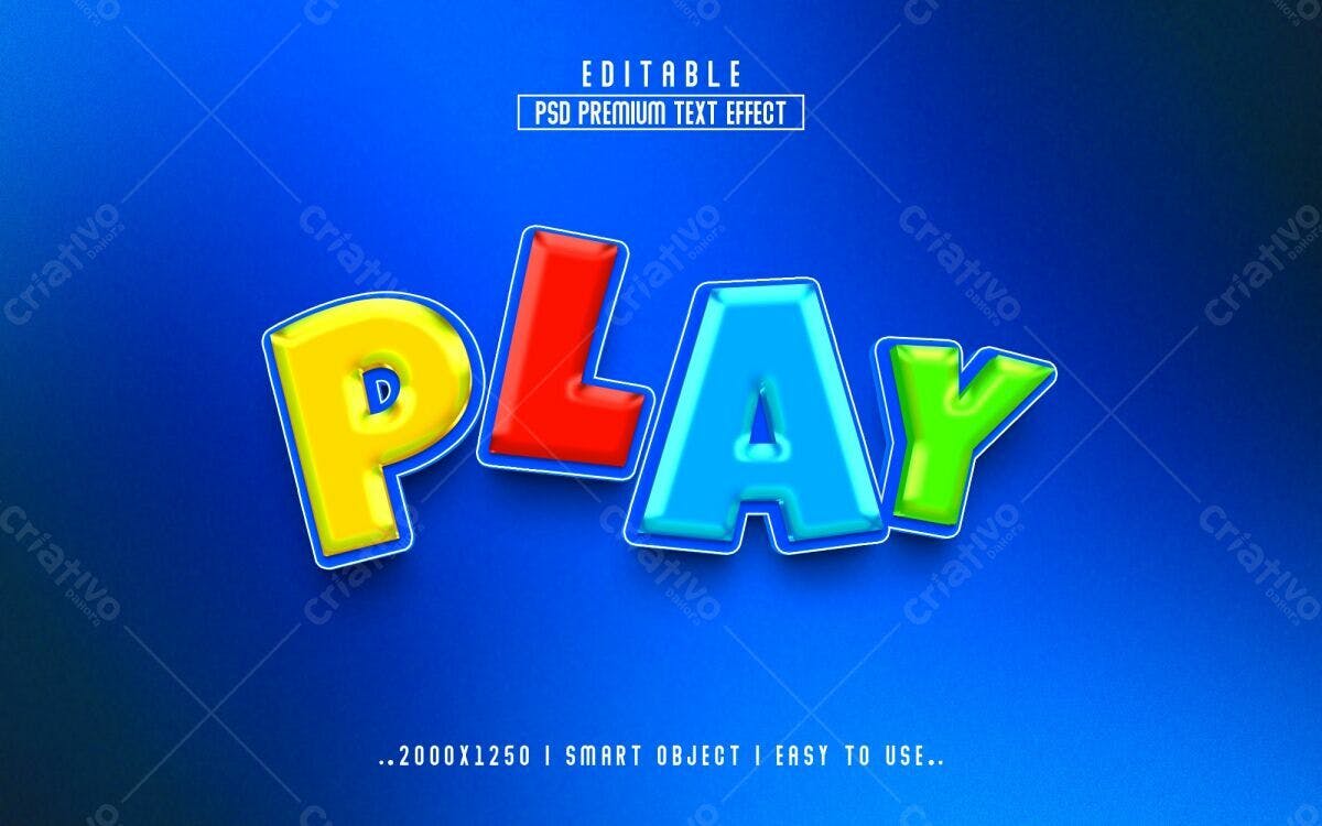 Efeito de Texto Playful PSD Editável