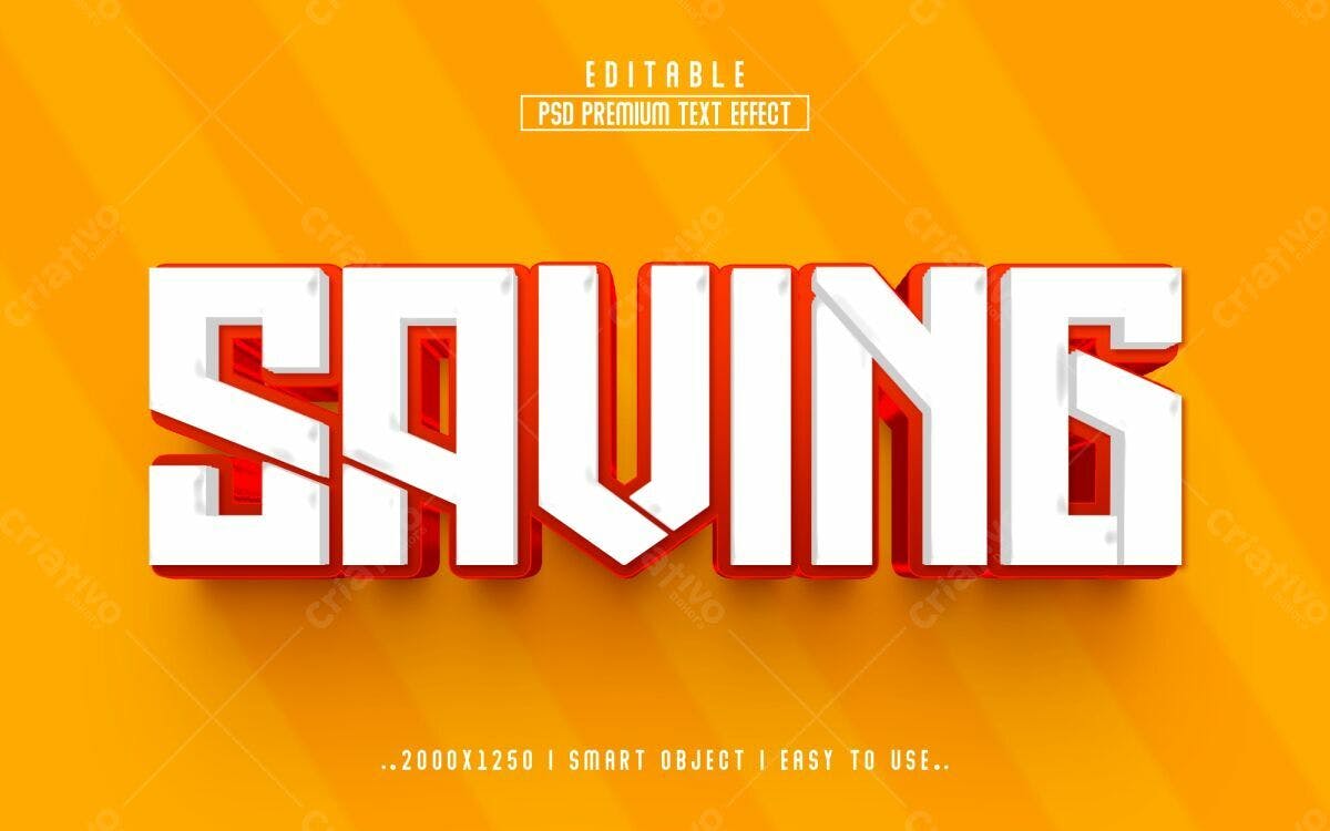 Efeito de Texto PSD para Promoções Editável