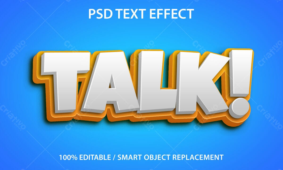 Efeitos de Texto 3D PSD Editável
