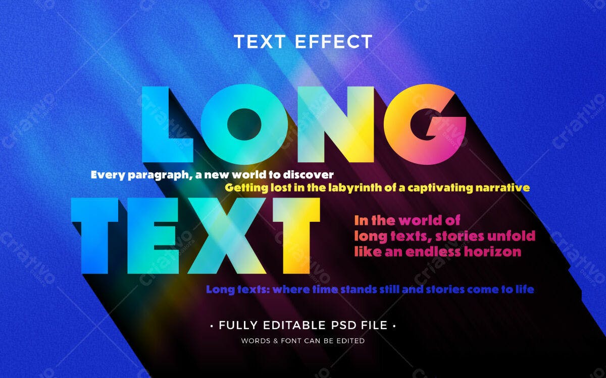 Modelo de Efeito de Texto PSD Editável
