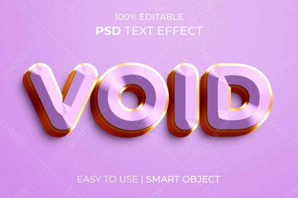 Vazio Estilo De Efeito De Texto Psd Editável Em 3D