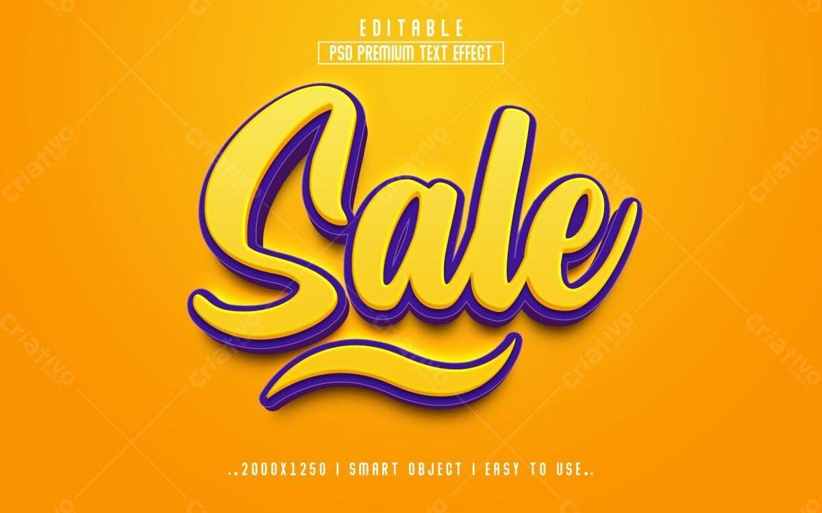 Efeito de Texto Sale PSD Editável