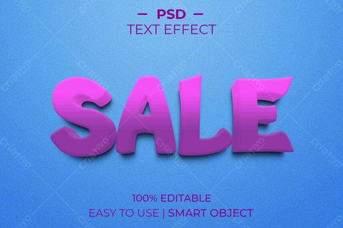 Efeito de Texto SALE PSD Editável