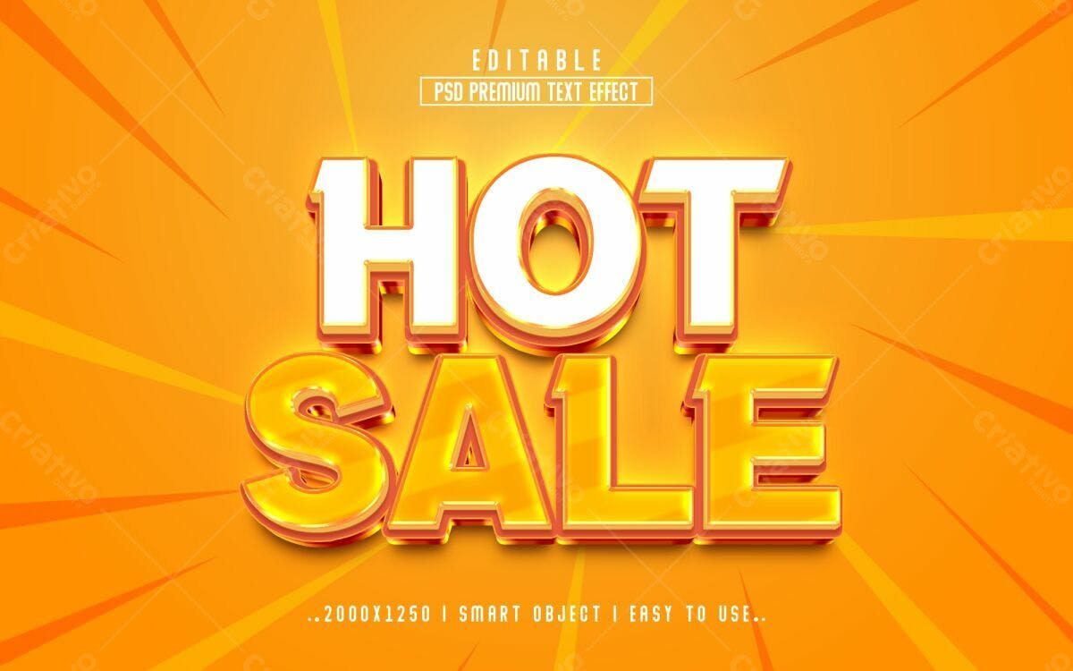 Efeito de Texto em PSD para Promoção de Vendas