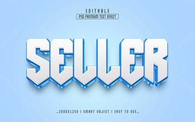 Vendedor 3D Editável Psd Efeito De Texto Estilo Moderno