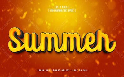 Verão 3D Editável Psd Estilo De Efeito De Texto 1