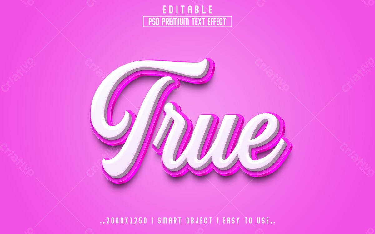 Efeito de Texto PSD Editável para Design Moderno