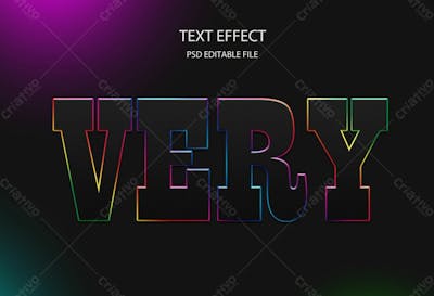 Very 3D Editable Psd Text Effect Style