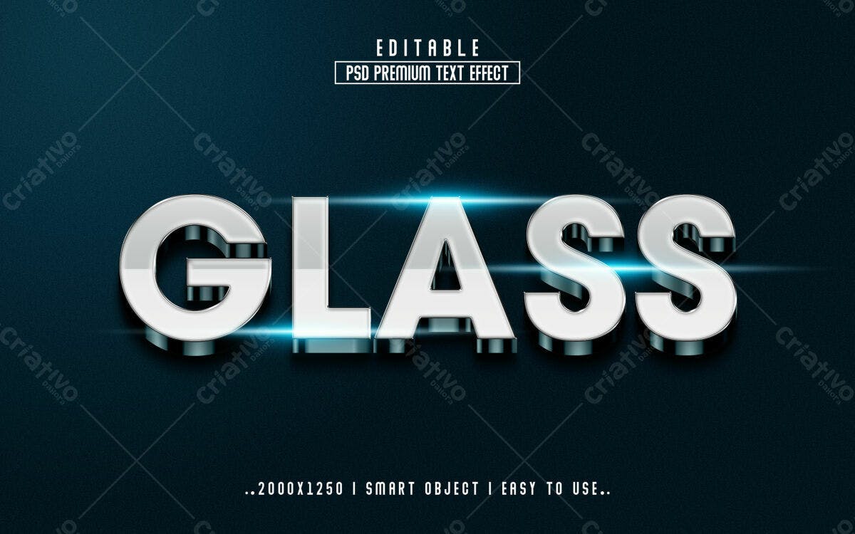 Efeito de Texto em PSD para Logos e Branding PSD Editável