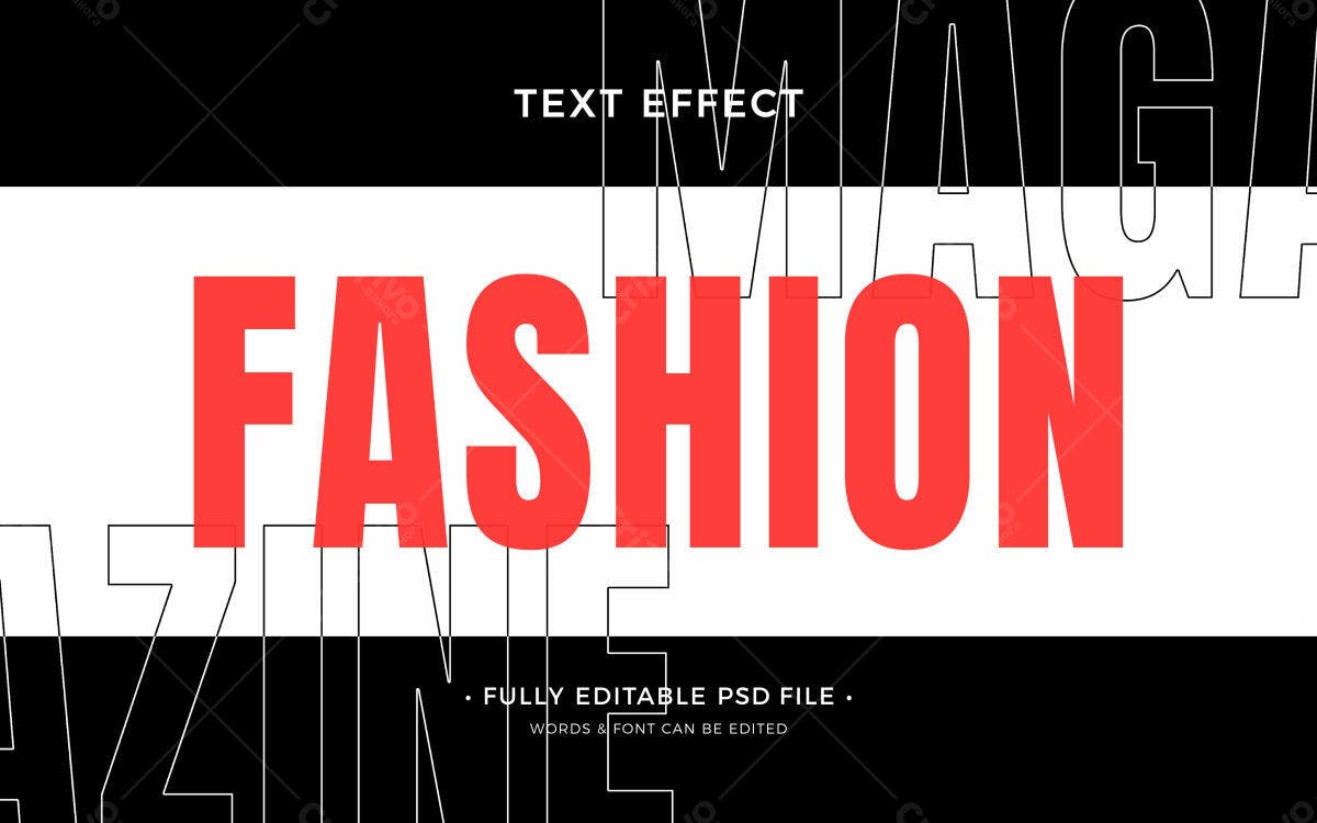 Efeito de Texto Fashion PSD Editável