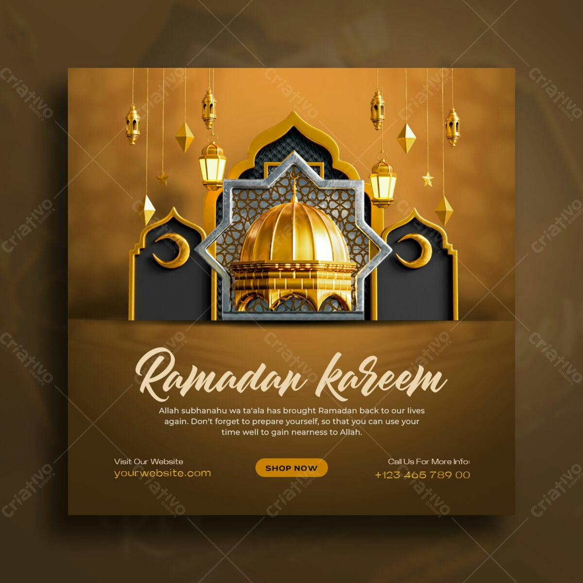 Post para o Ramadã PSD Editável