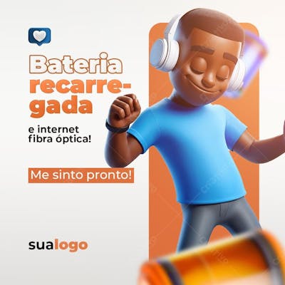 Provedor De Internet Social Media Template Psd Feed