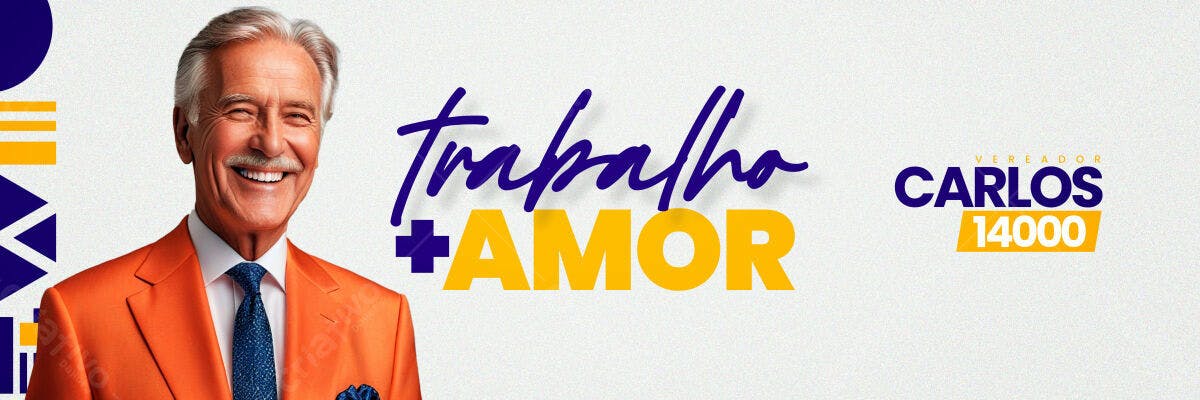 Banner Eleitoral PSD Editável para Vereador