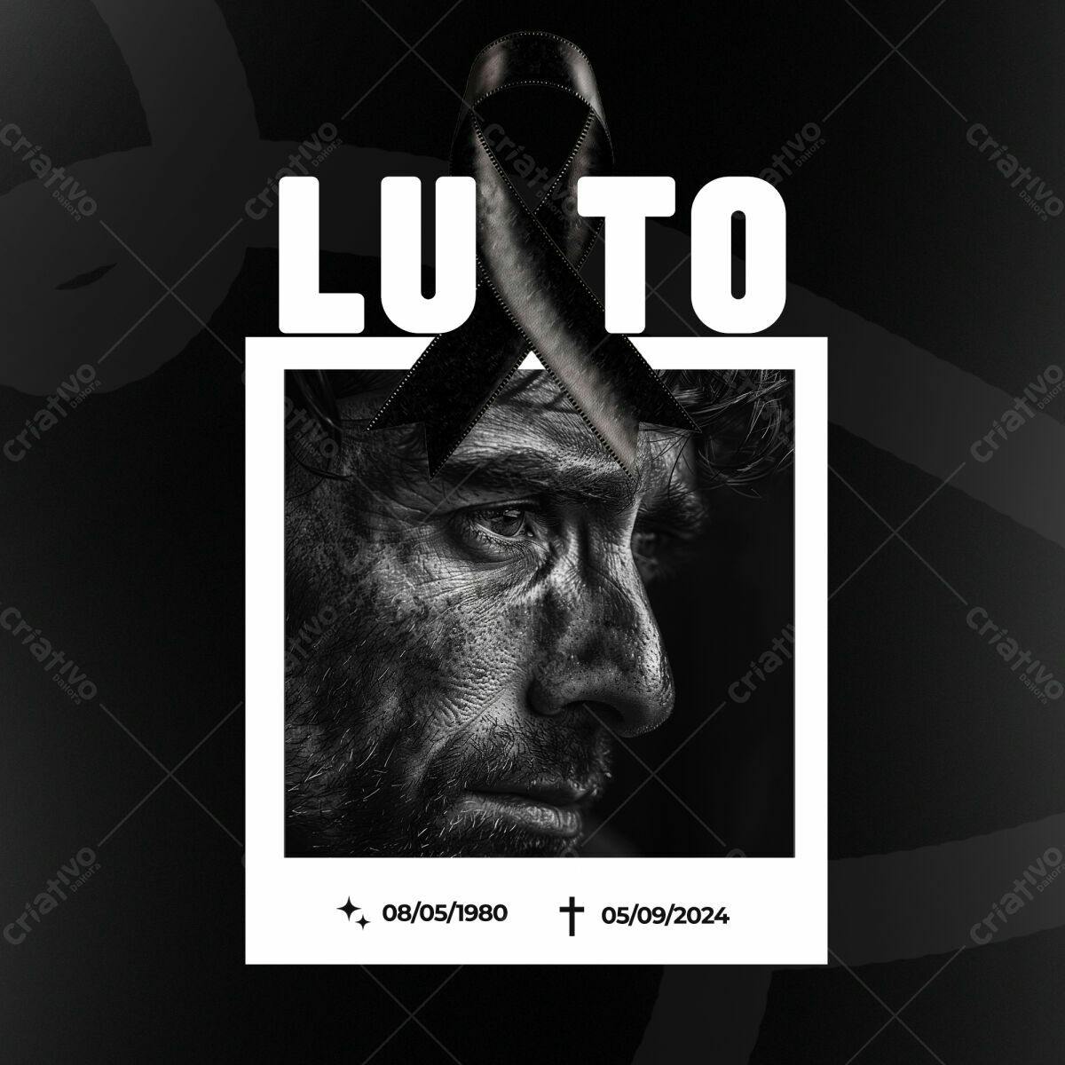Flyer para Luto PSD Editável