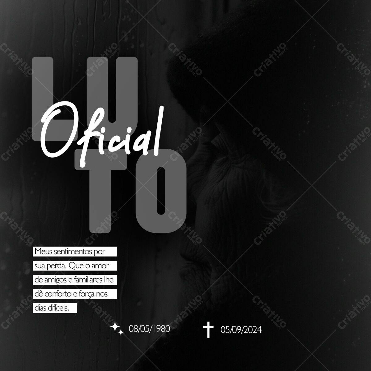 Flyer para Homenagem Póstuma PSD Editável