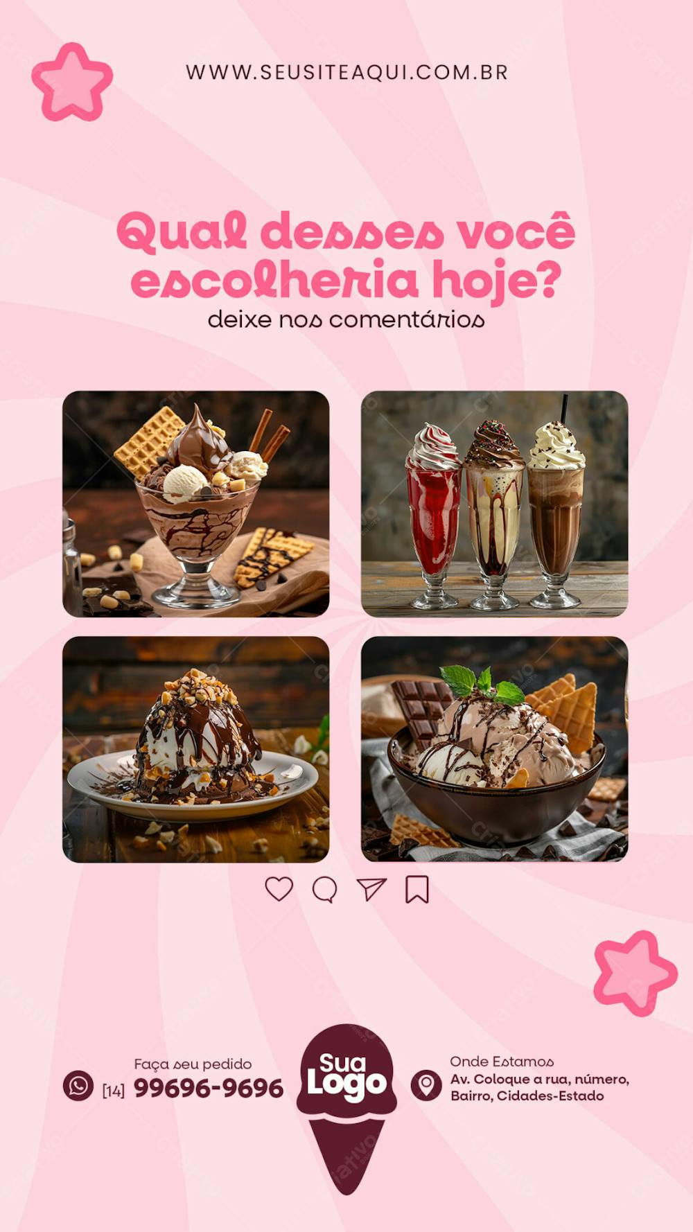 Story Sorveteria Social Media 10