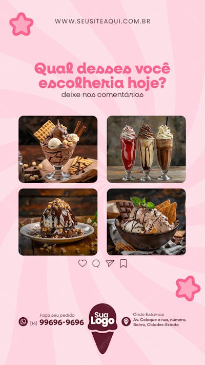 Story Sorveteria Social Media 10