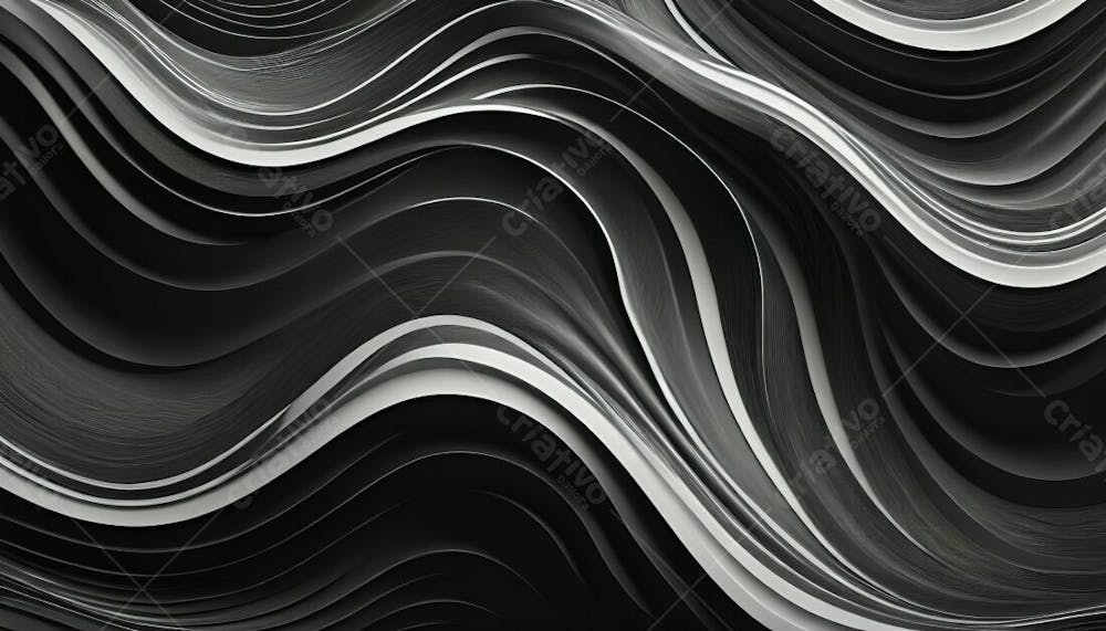 Ondas Em Preto E Branco Textura Em Alta Definição