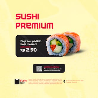 Sushi premium social media