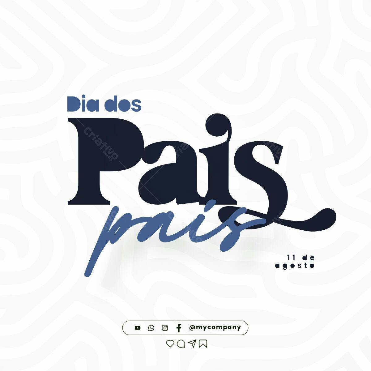 Post para o Dia dos Pais PSD Editável