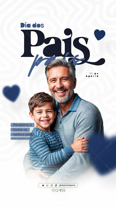 Dia Dos Pais 11 De Agosto Campanha Social Media Flyer Psd Editável 01 Stories