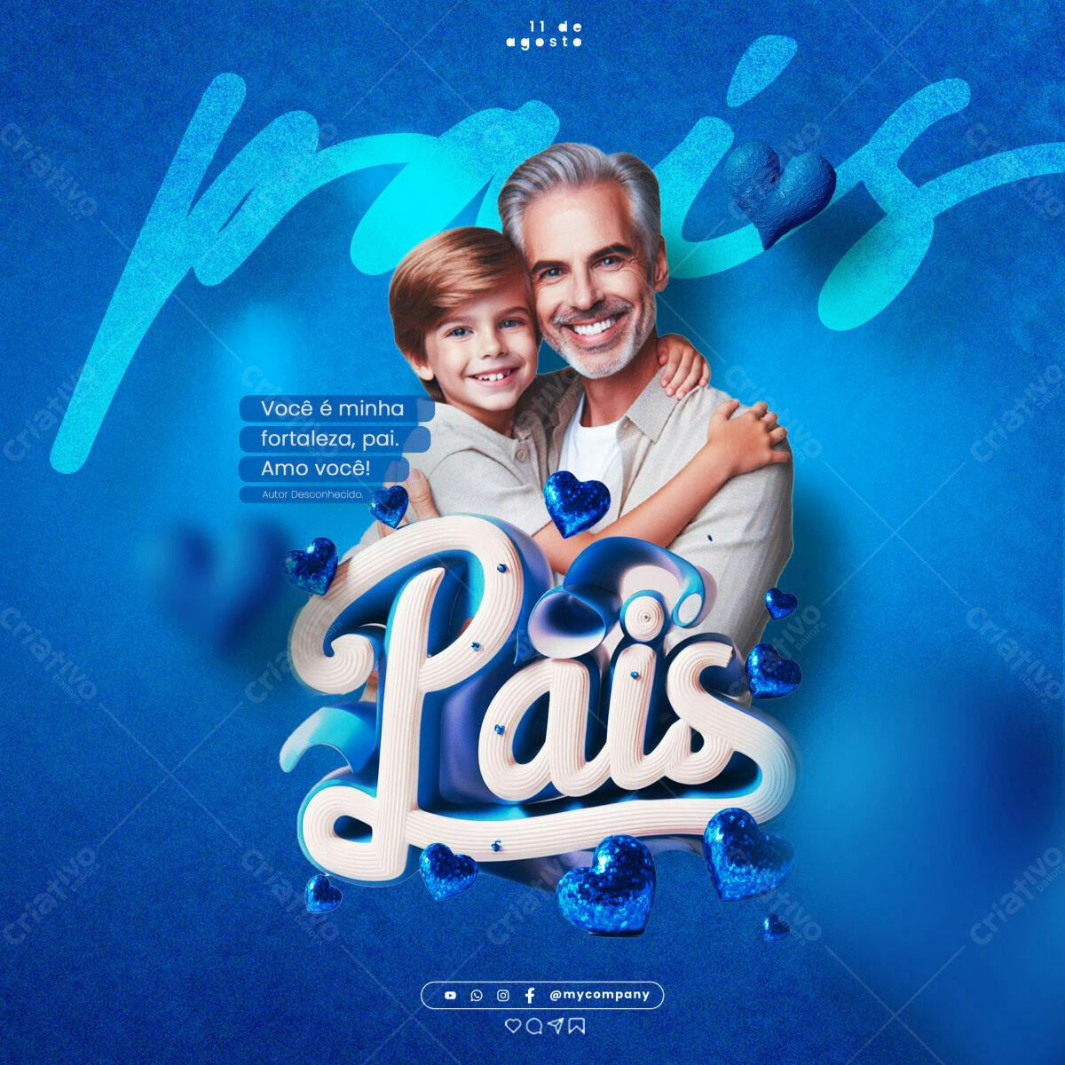 Postagem Dia dos Pais PSD Editável