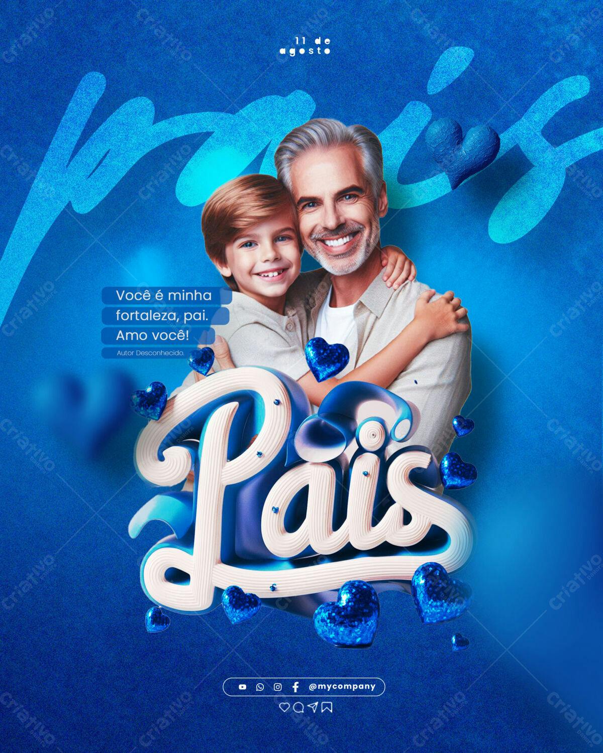 Postagem Dia dos Pais PSD Editável