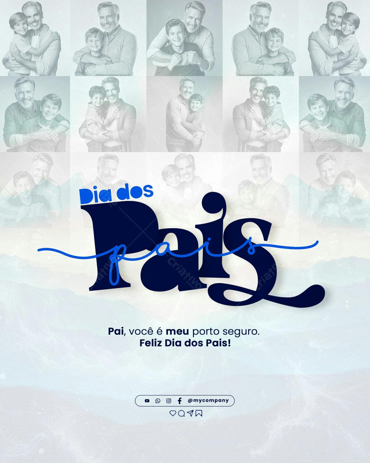 Postagem Dia dos Pais PSD Editável