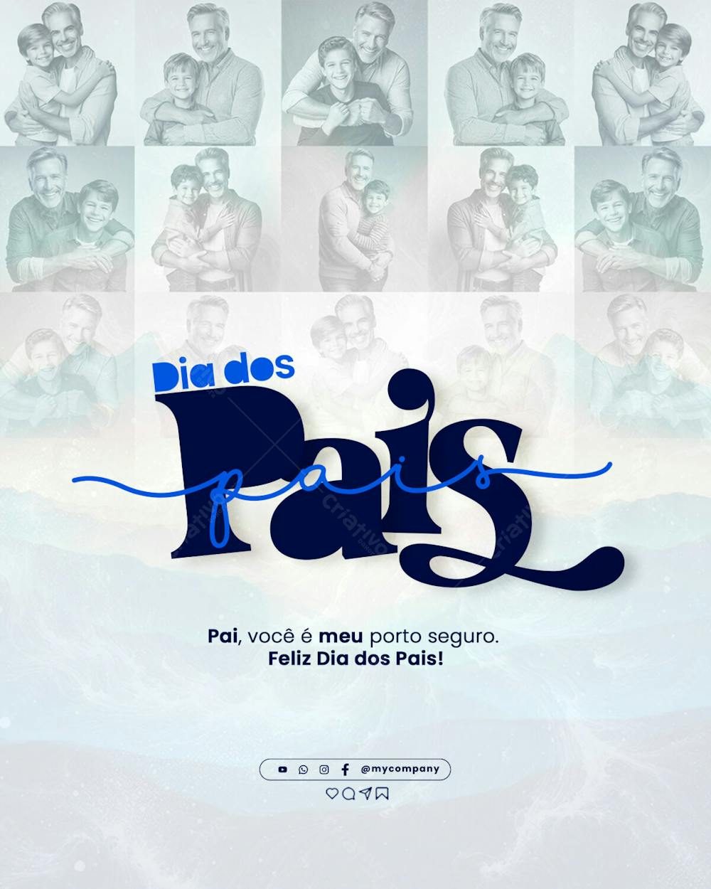 Dia Dos Pais 11 De Agosto Campanha Social Media Flyer Psd Editável 03 A Feed