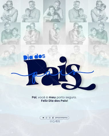 Dia dos pais 11 de agosto campanha social media flyer psd editável 03 a feed