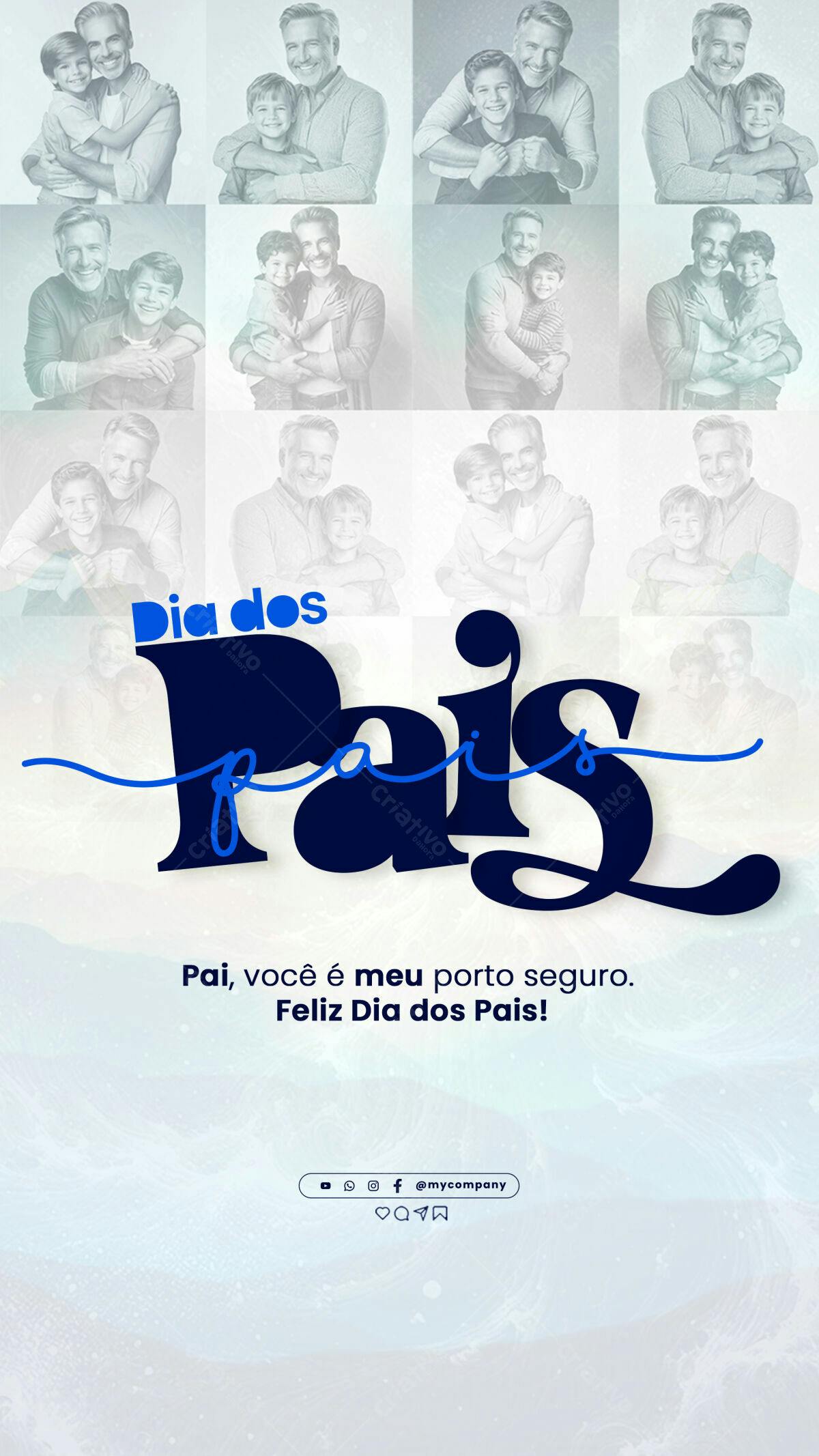 Poster Dia dos Pais PSD Editável