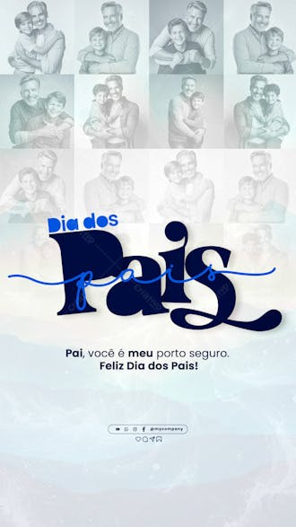 Dia dos pais 11 de agosto campanha social media flyer psd editável 03 stories