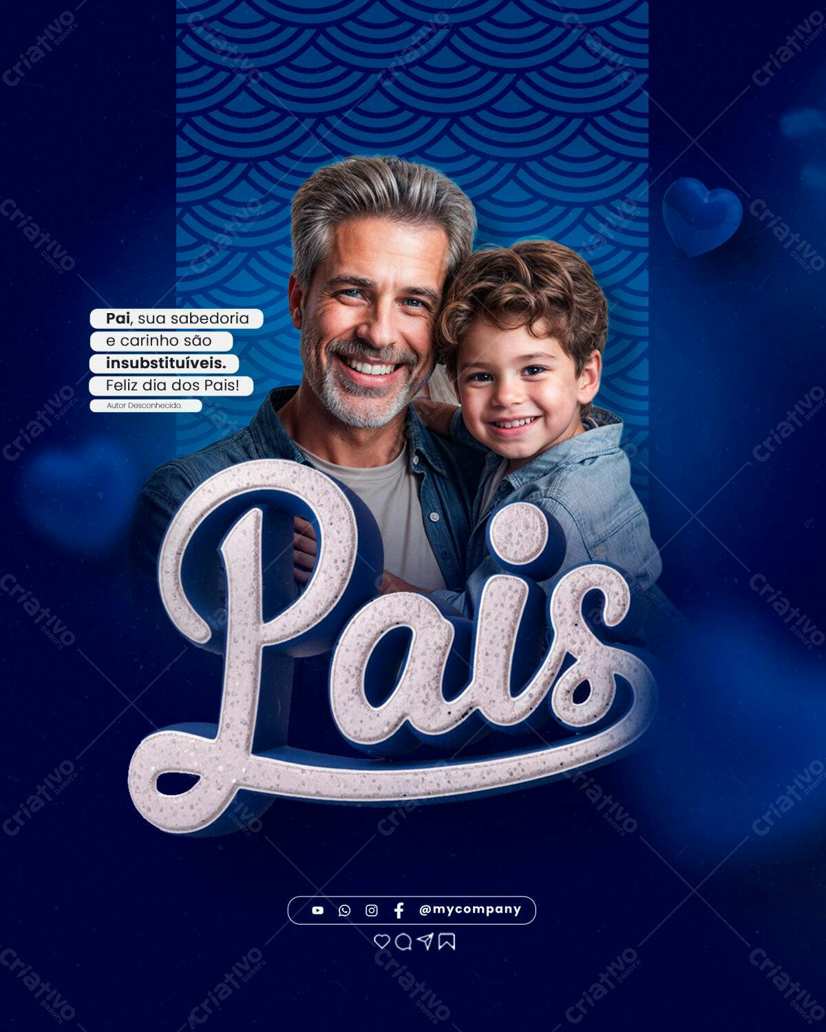 Postagem Dia dos Pais PSD Editável