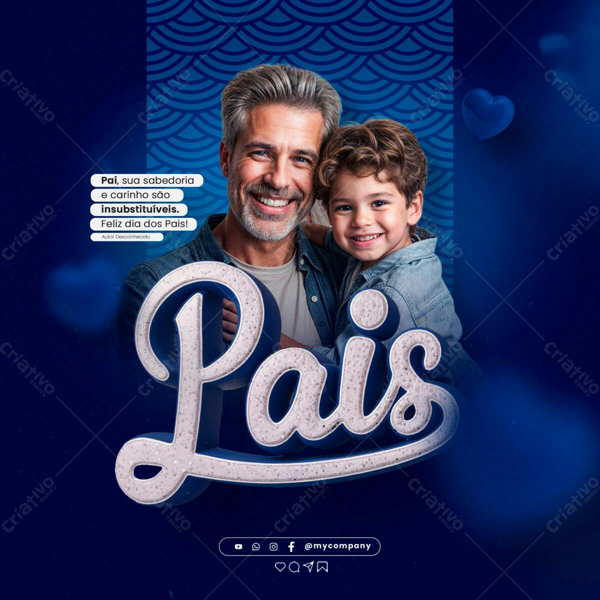 Postagem Dia dos Pais PSD Editável