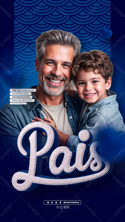Dia Dos Pais 11 De Agosto Campanha Social Media Flyer Psd Editável 04 Stories