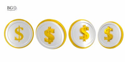 Moedas 3D Png Transparente