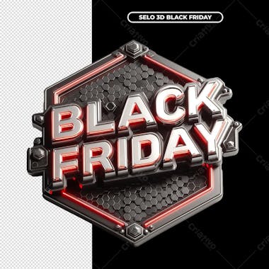 Selo 3d black friday