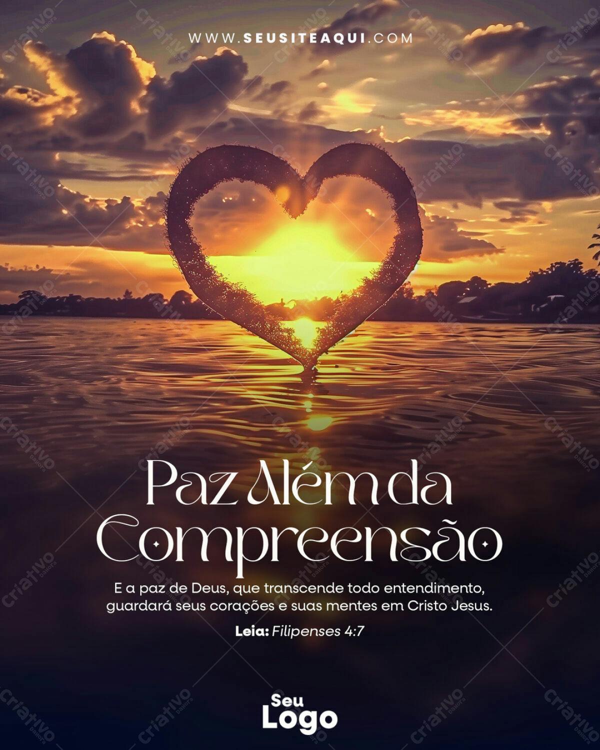 Flyer para Mensagem Cristã PSD Editável