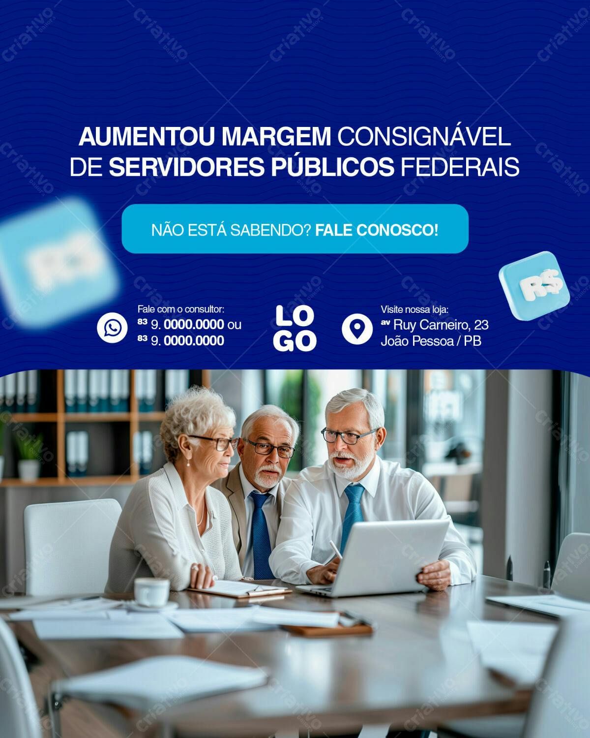 Banner para Servidores Públicos Federais PSD Editável