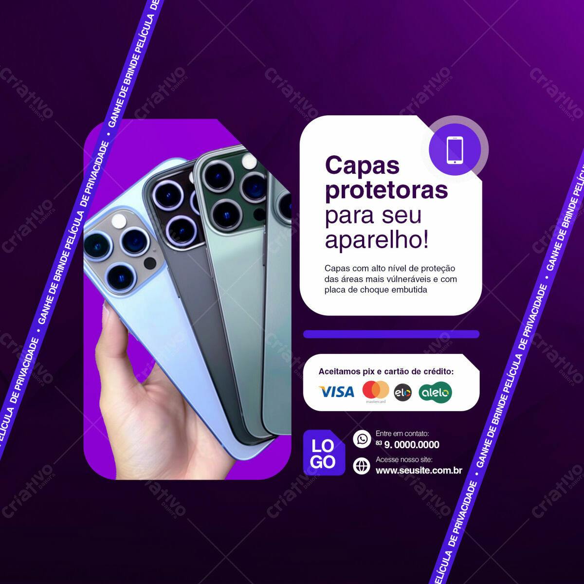 Postagem Instagram Capas de Celular PSD Editável