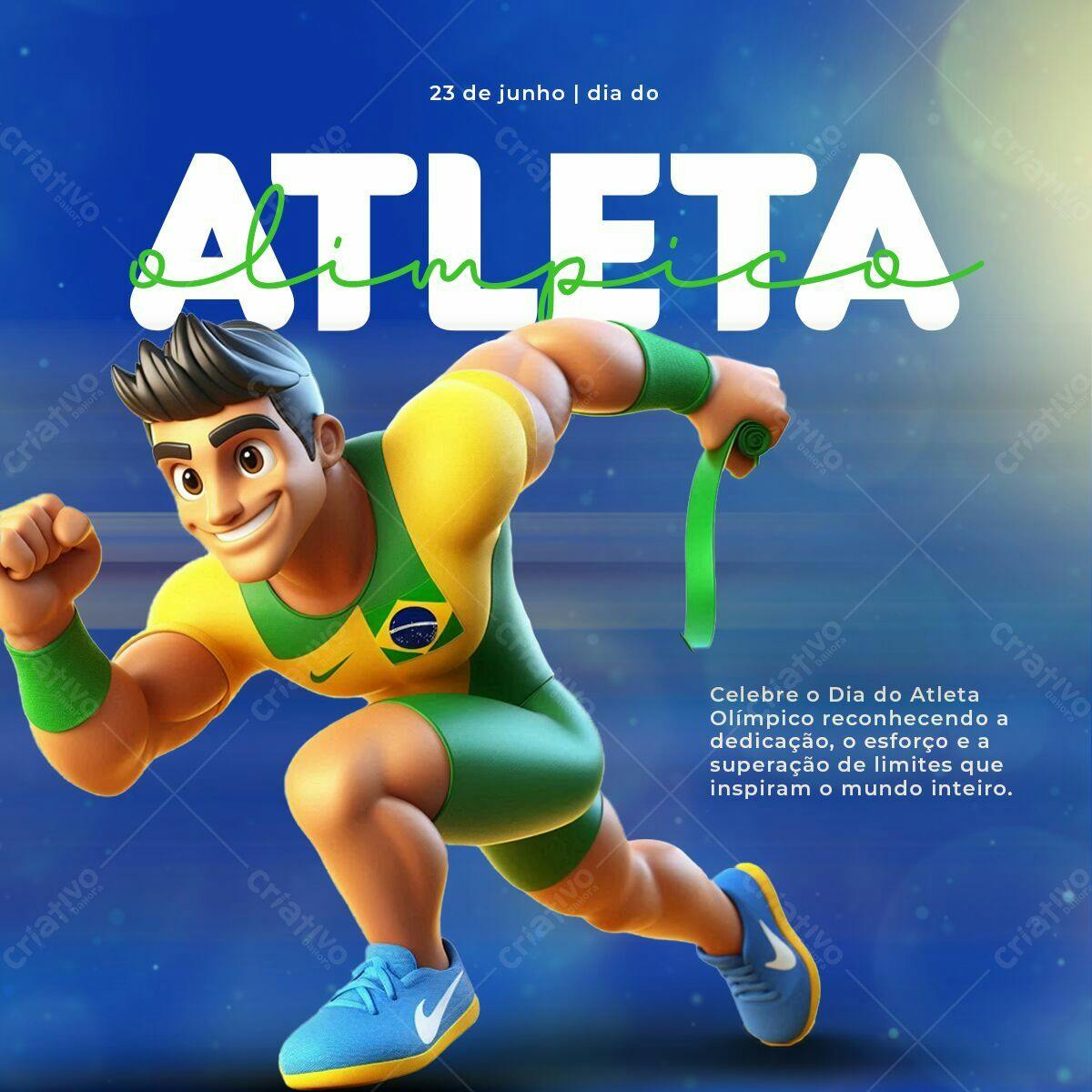 Flyer Dia do Atleta Olímpico PSD Editável