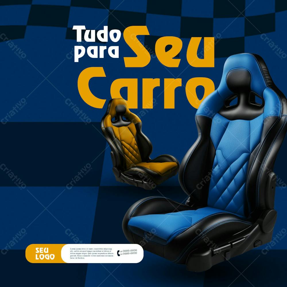 1 Social Media Peças De Carro Psd Editável