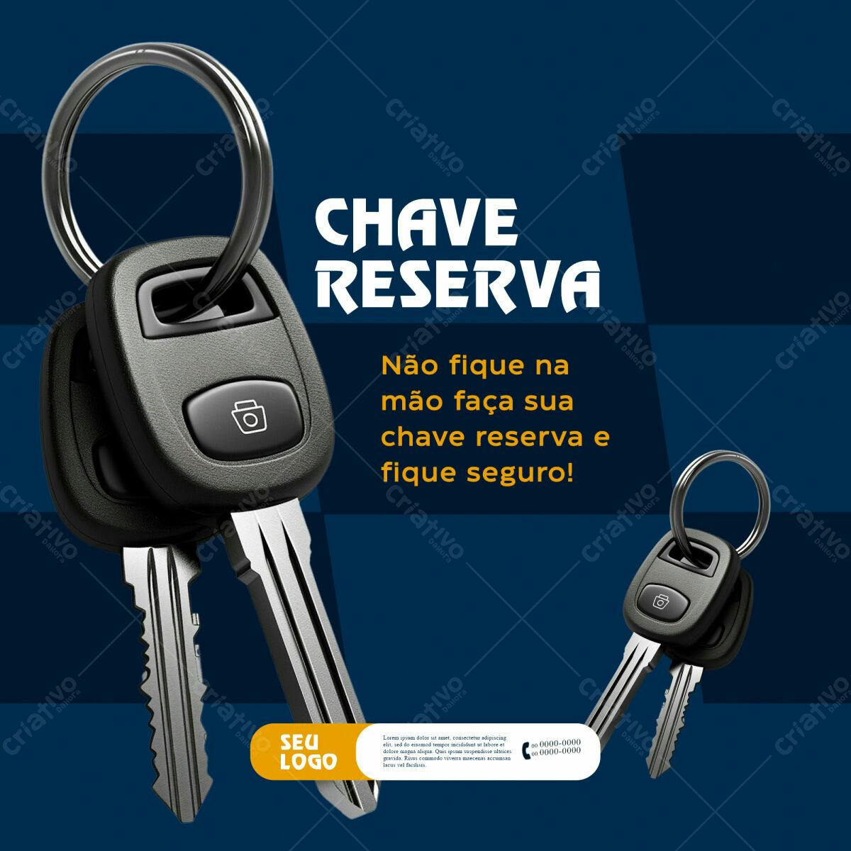 PSD Chave Reserva para Campanhas de Segurança PSD Editável